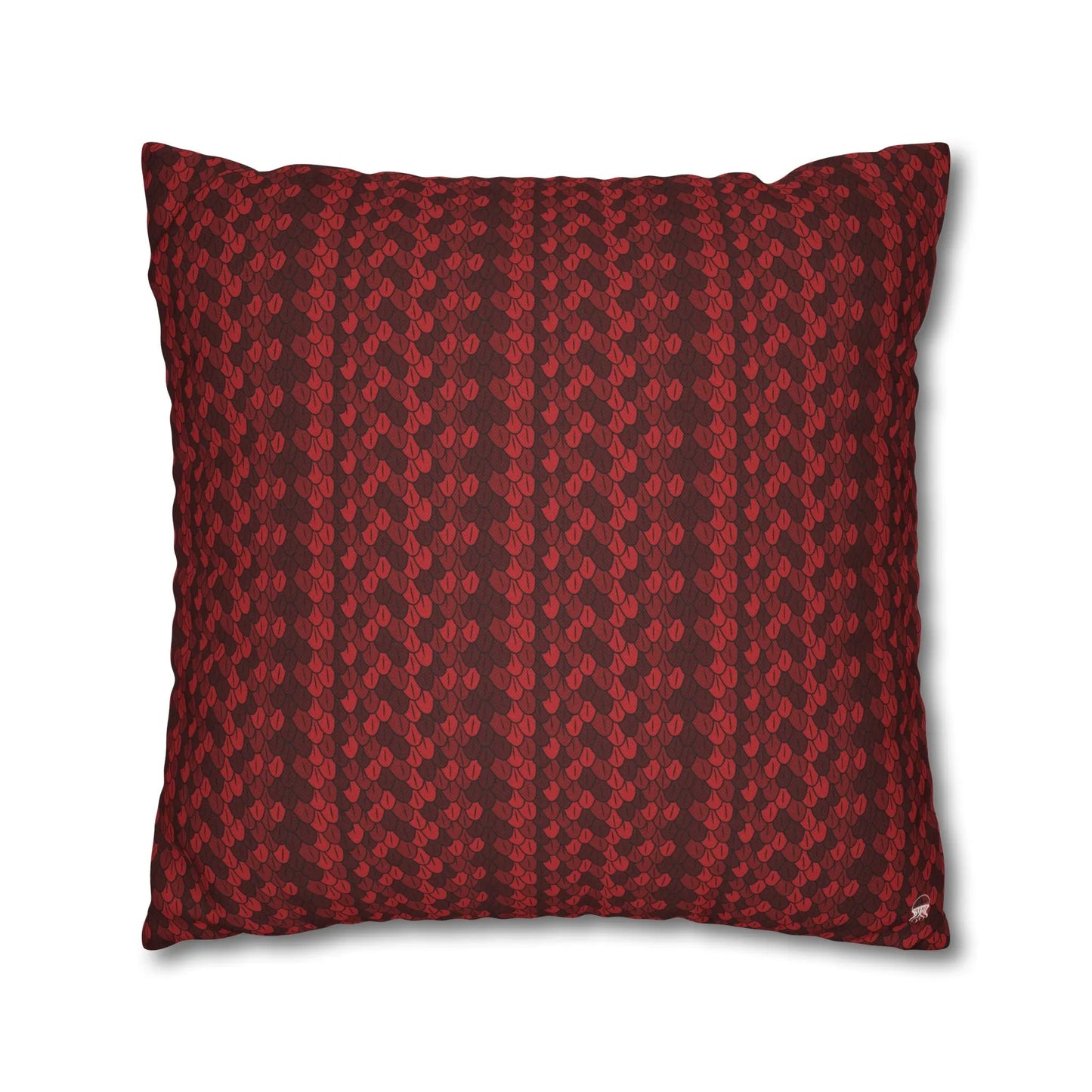 Square Pillow Case - Carmine Wyrm - by Jelly Kvlt
