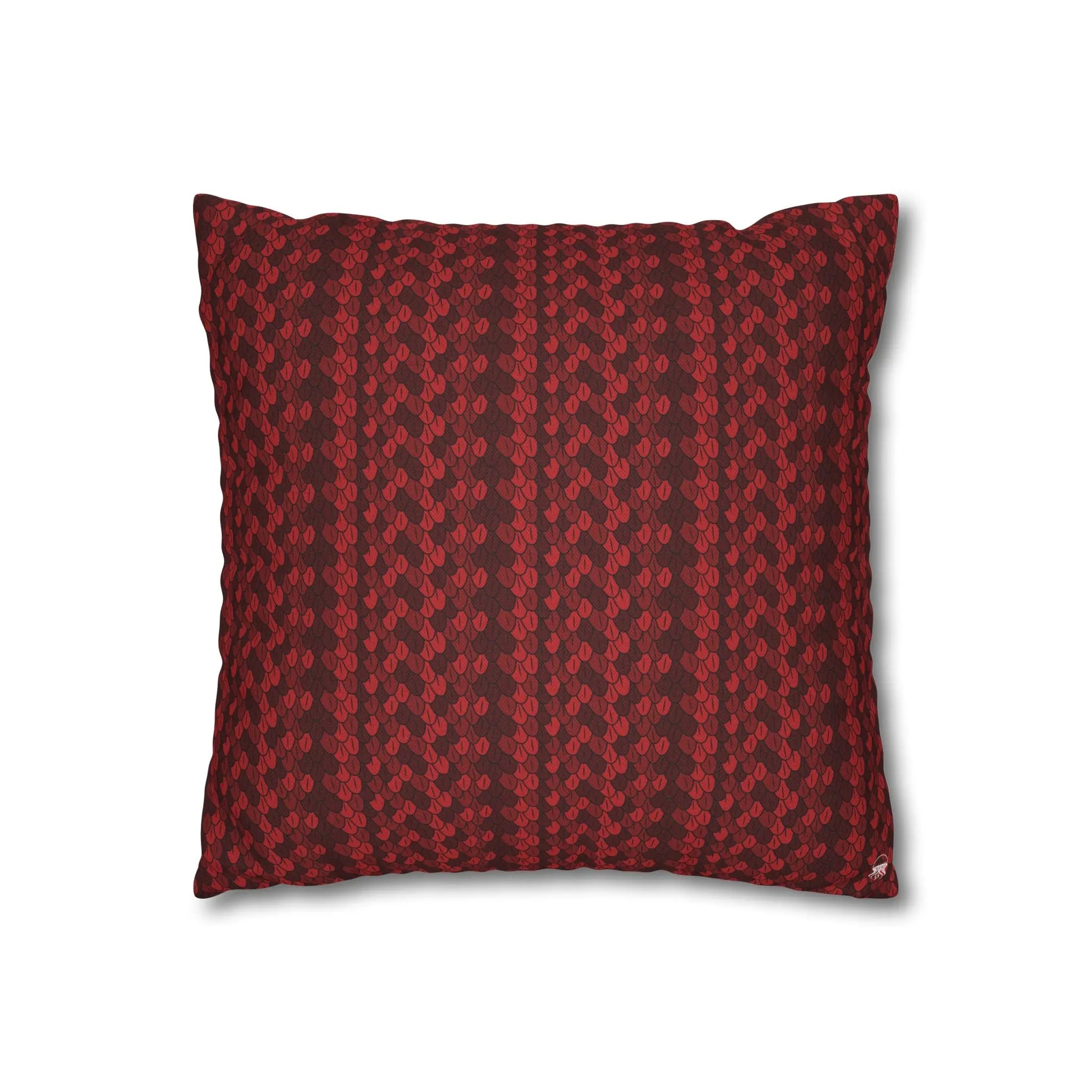 Square Pillow Case - Carmine Wyrm - by Jelly Kvlt