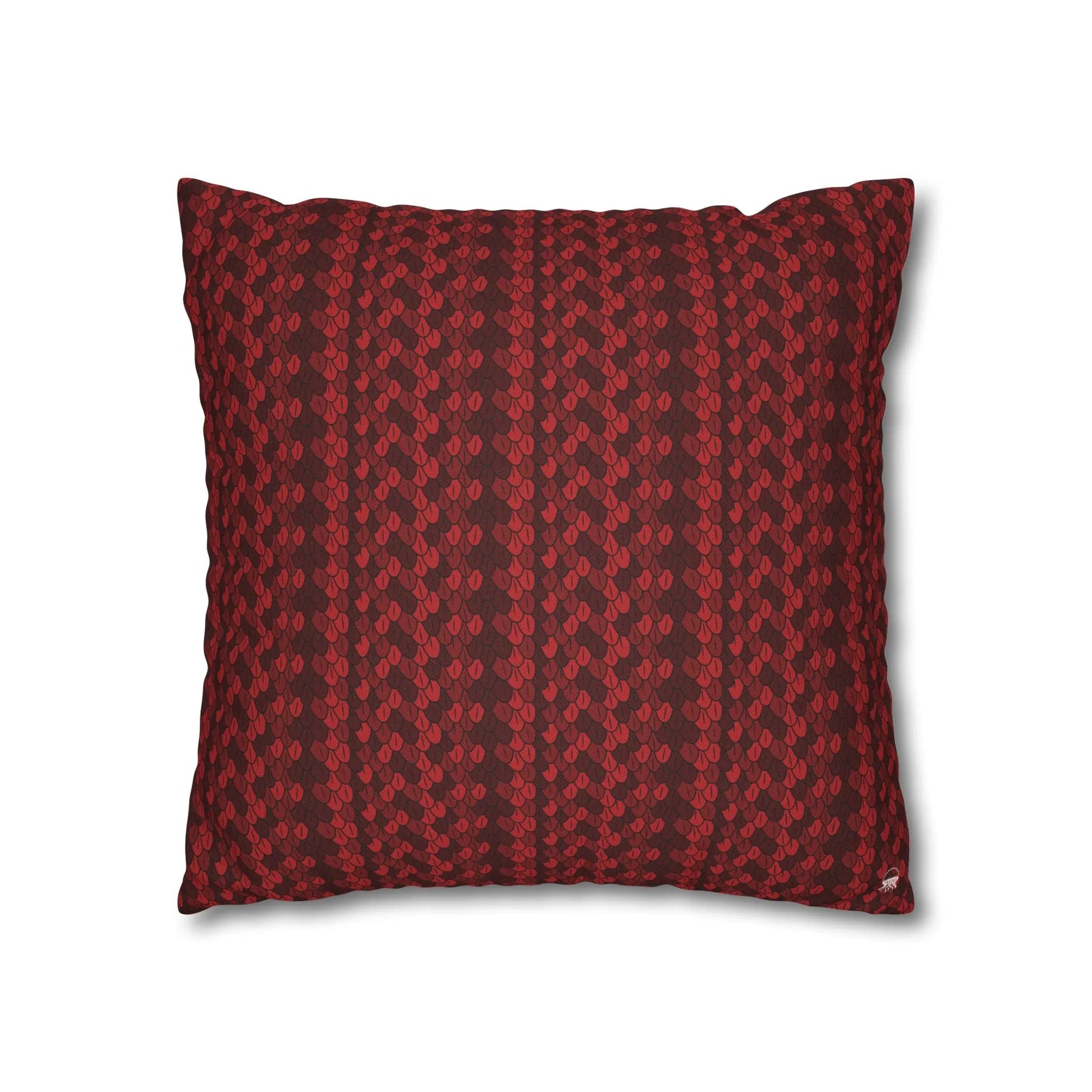 Square Pillow Case - Carmine Wyrm - by Jelly Kvlt