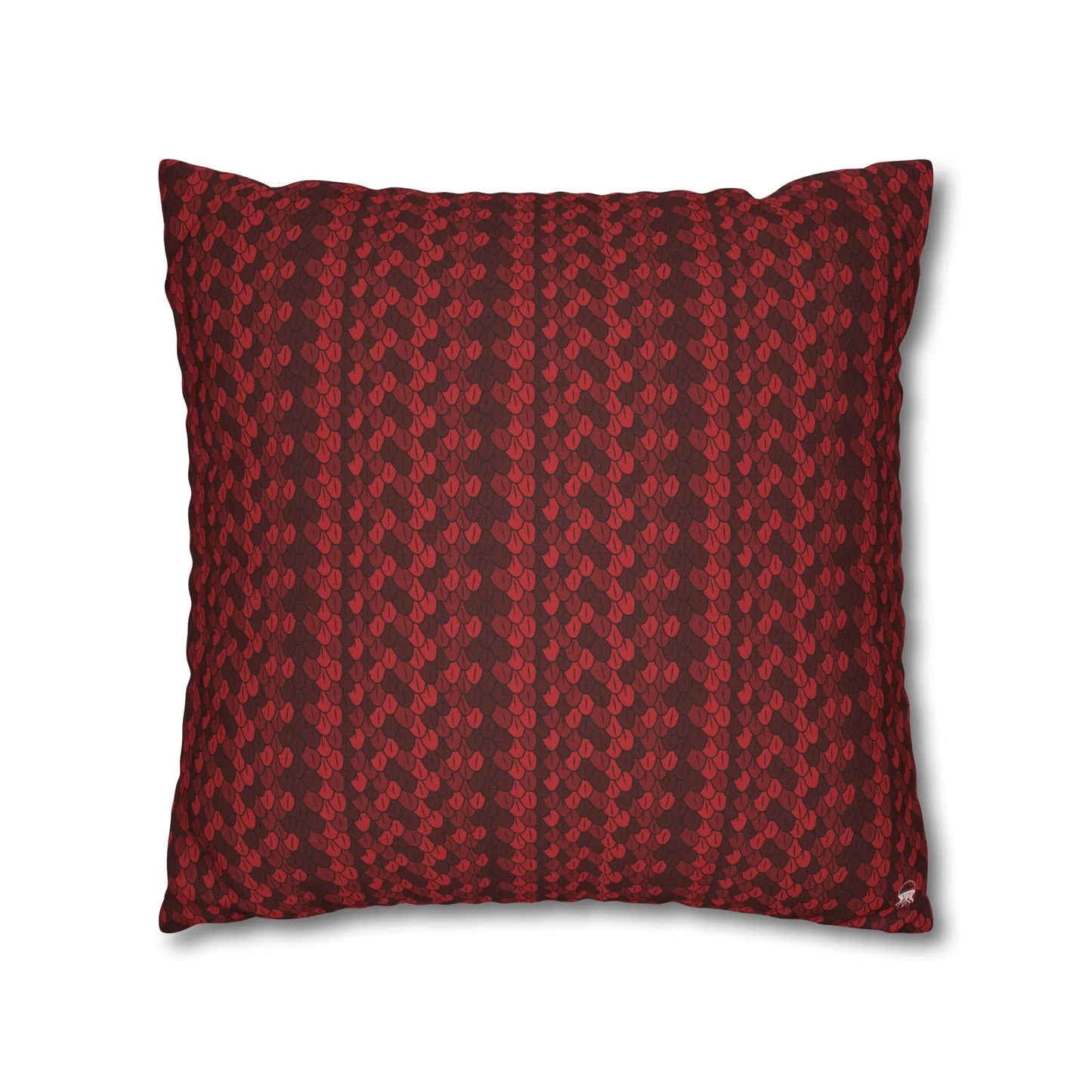 Square Pillow Case - Carmine Wyrm - by Jelly Kvlt