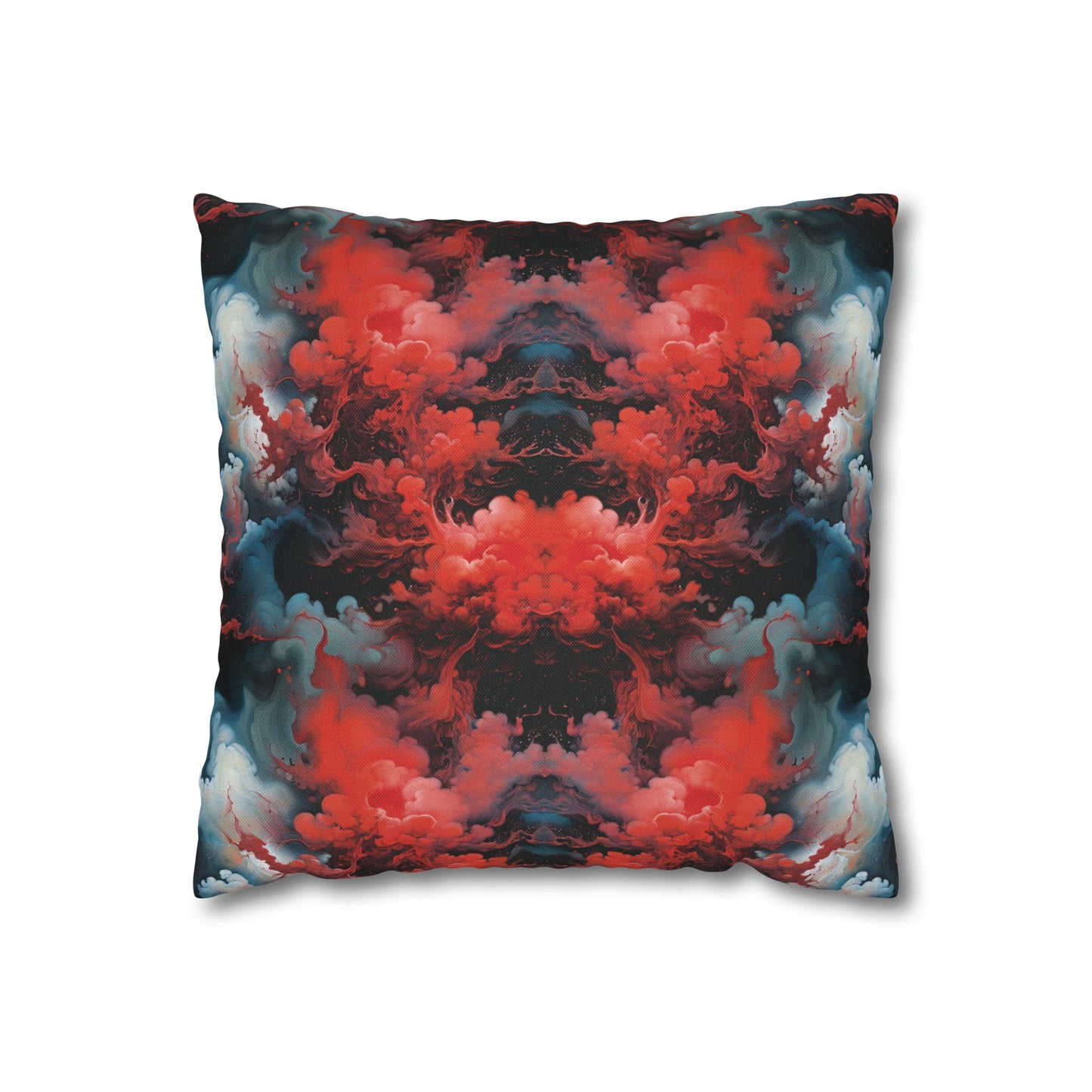 Square Pillow Case - Ethereal Crimson Flow - Dark Jelly Kvlt