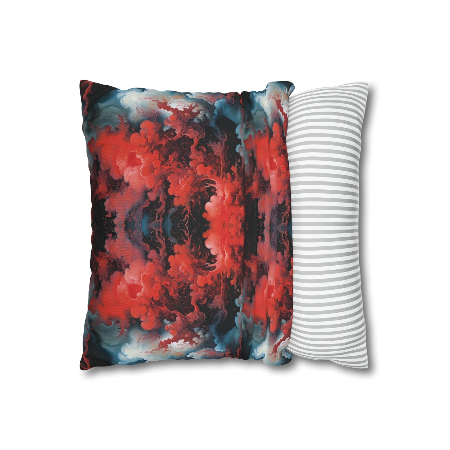 Square Pillow Case - Ethereal Crimson Flow - Dark Jelly Kvlt