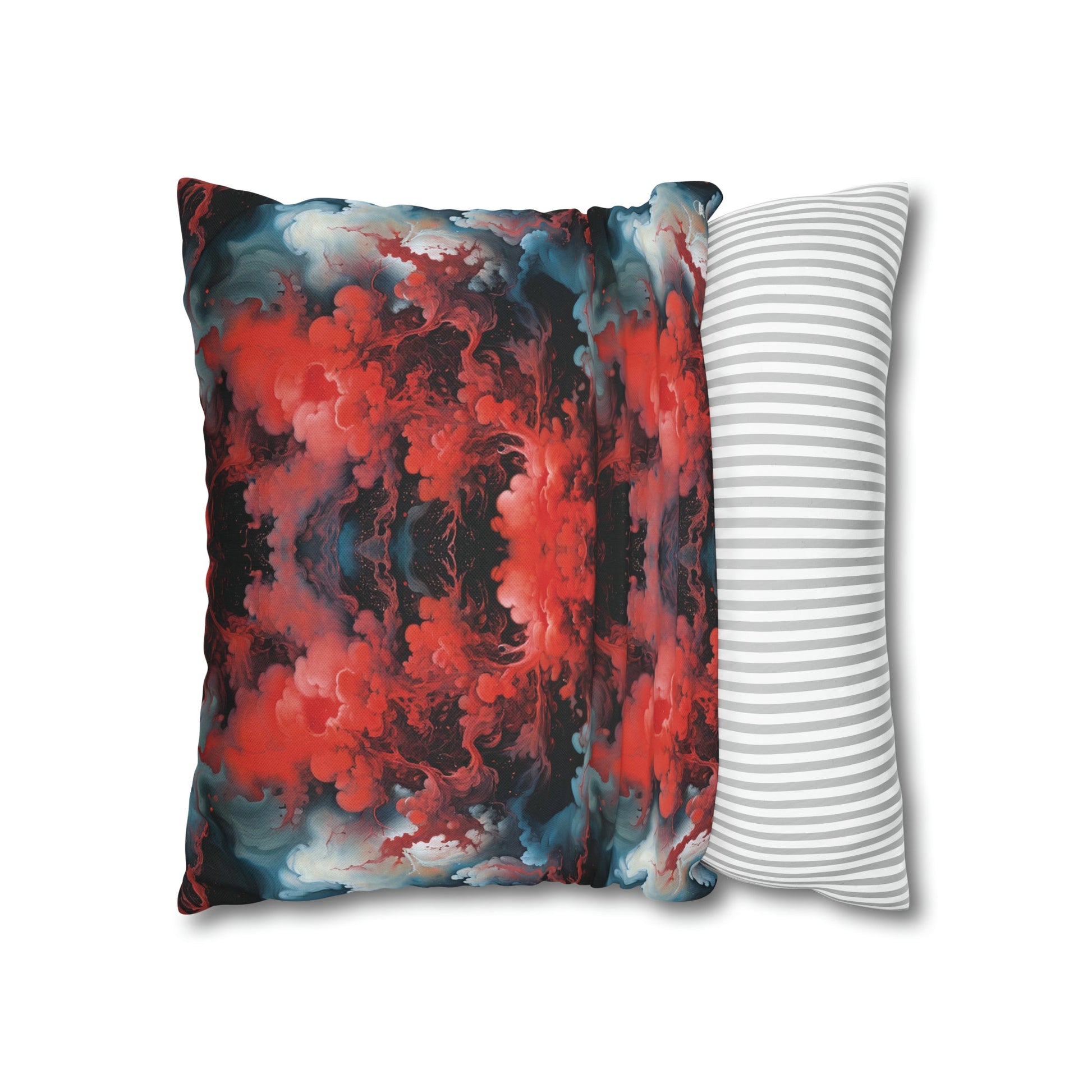 Square Pillow Case - Ethereal Crimson Flow - Dark Jelly Kvlt