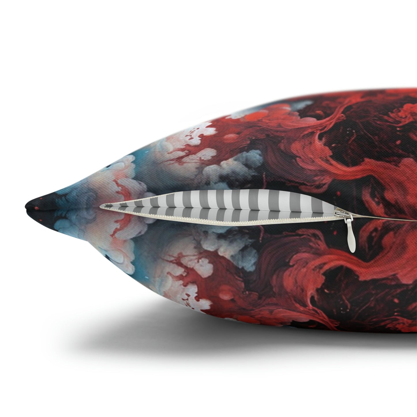 Square Pillow Case - Ethereal Crimson Flow - Dark Jelly Kvlt