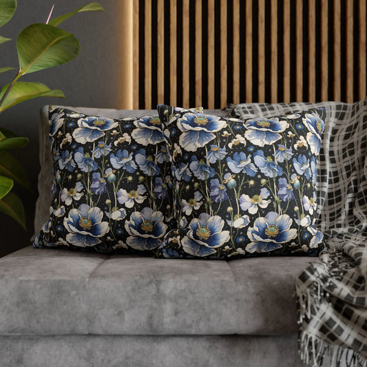 Square Pillow Case - Nocturnal Poppy - by Jelly Kvlt