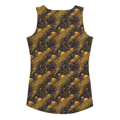 Jelly Kvlt -  Tank Top - Black And Gold Jellyfishes
