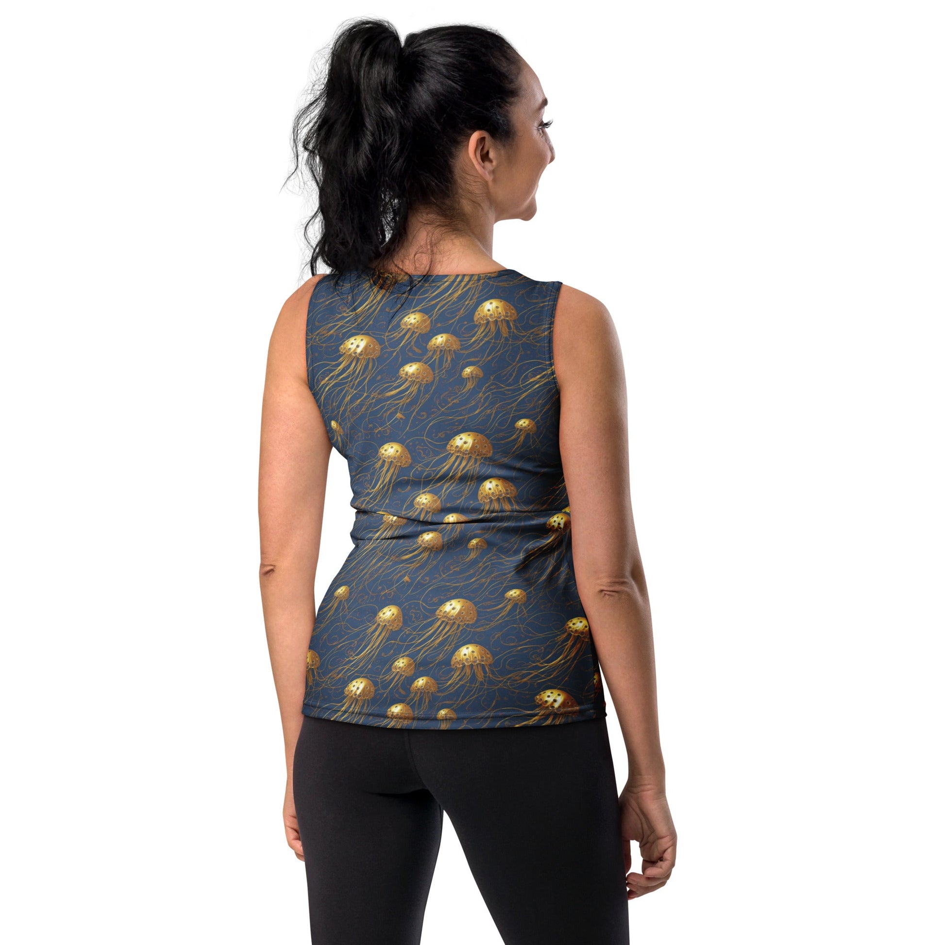 Jelly Kvlt -  Tank Top - Blue And Gold Jellyfishes