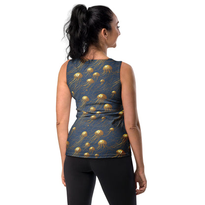 Jelly Kvlt -  Tank Top - Blue And Gold Jellyfishes