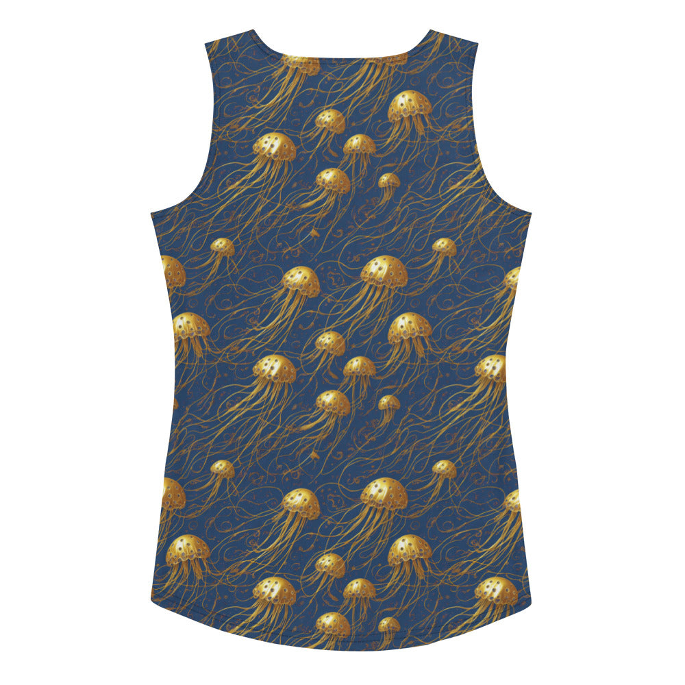 Jelly Kvlt -  Tank Top - Blue And Gold Jellyfishes