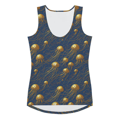 Jelly Kvlt -  Tank Top - Blue And Gold Jellyfishes