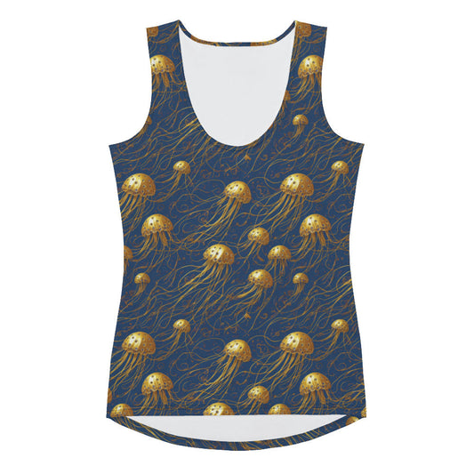Jelly Kvlt -  Tank Top - Blue And Gold Jellyfishes