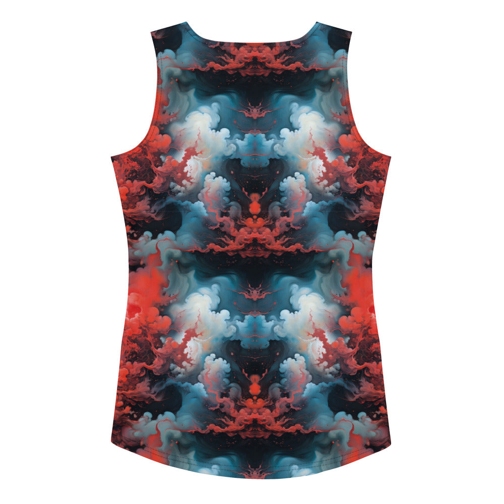 Tank Top - Ethereal Crimson Flow - Light Jelly Kvlt