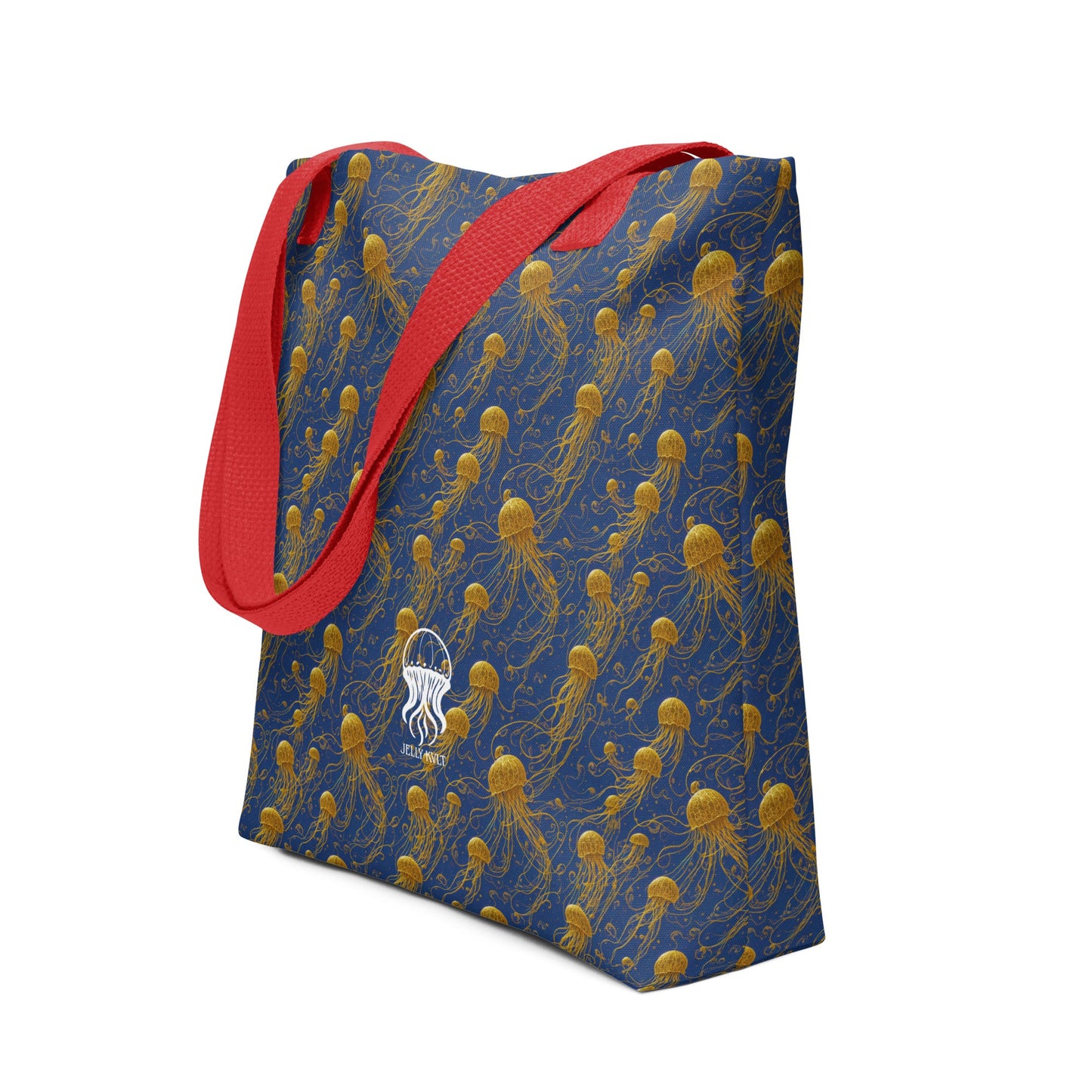 Tote bag - Blue and Gold Jellyfishes Jelly Kvlt