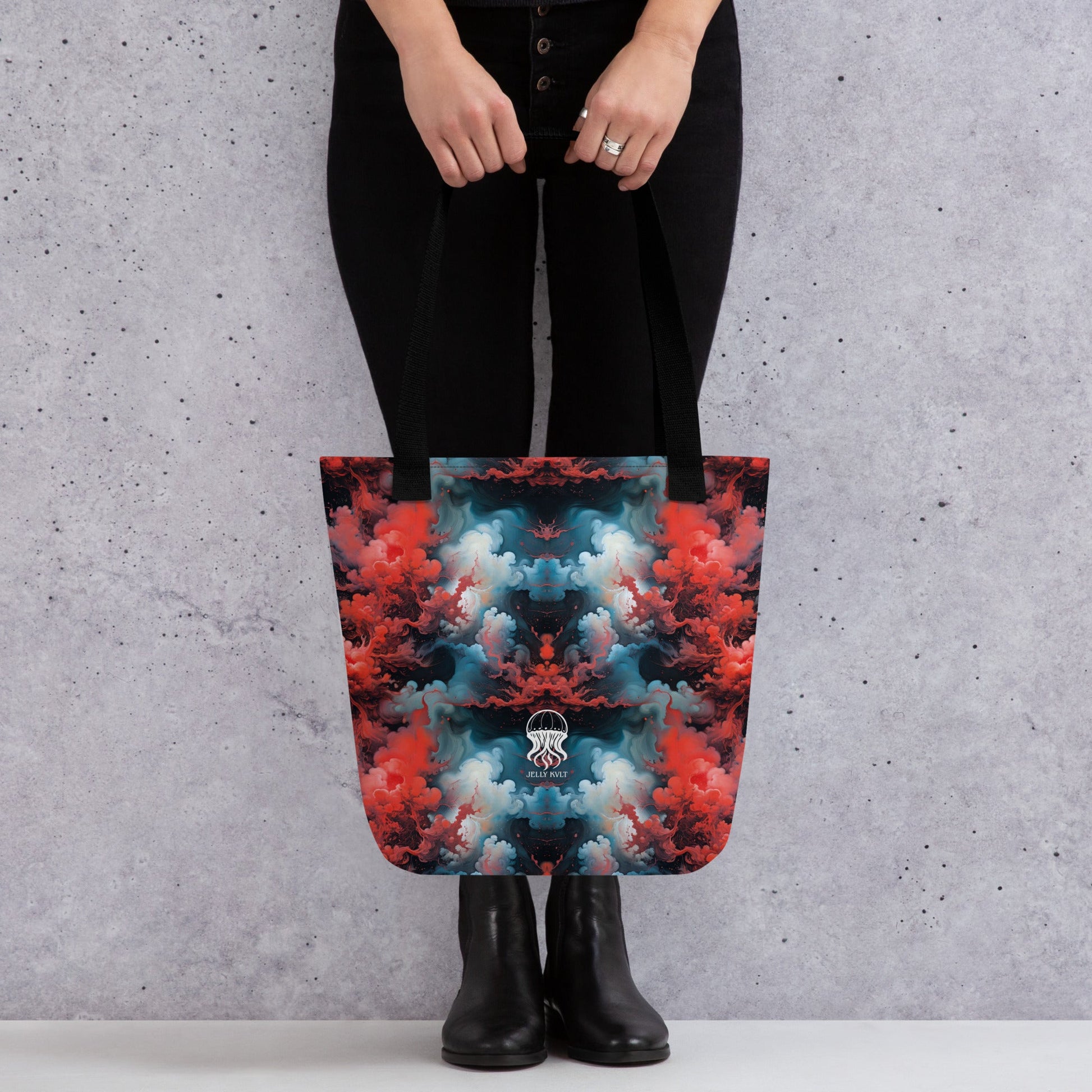 Tote bag - Ethereal Crimson Flow - Light Jelly Kvlt