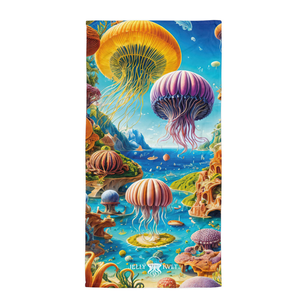 Beach Towel - Aqua Fantasia - by Jelly Kvlt
