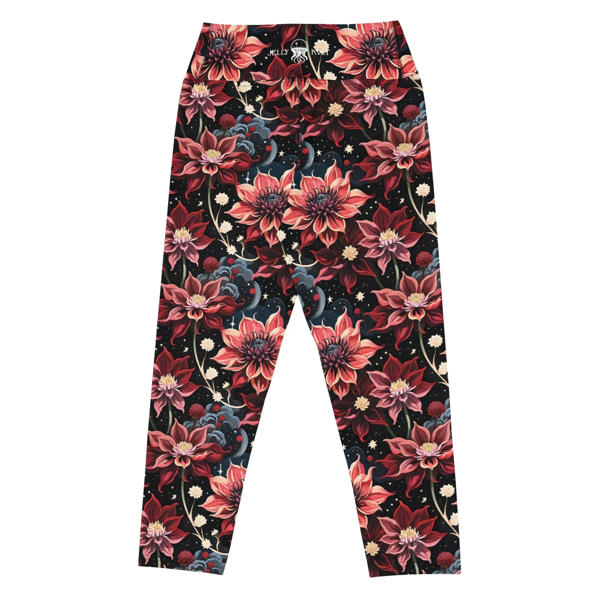 Twilight Dahlia Yoga Capri Leggings