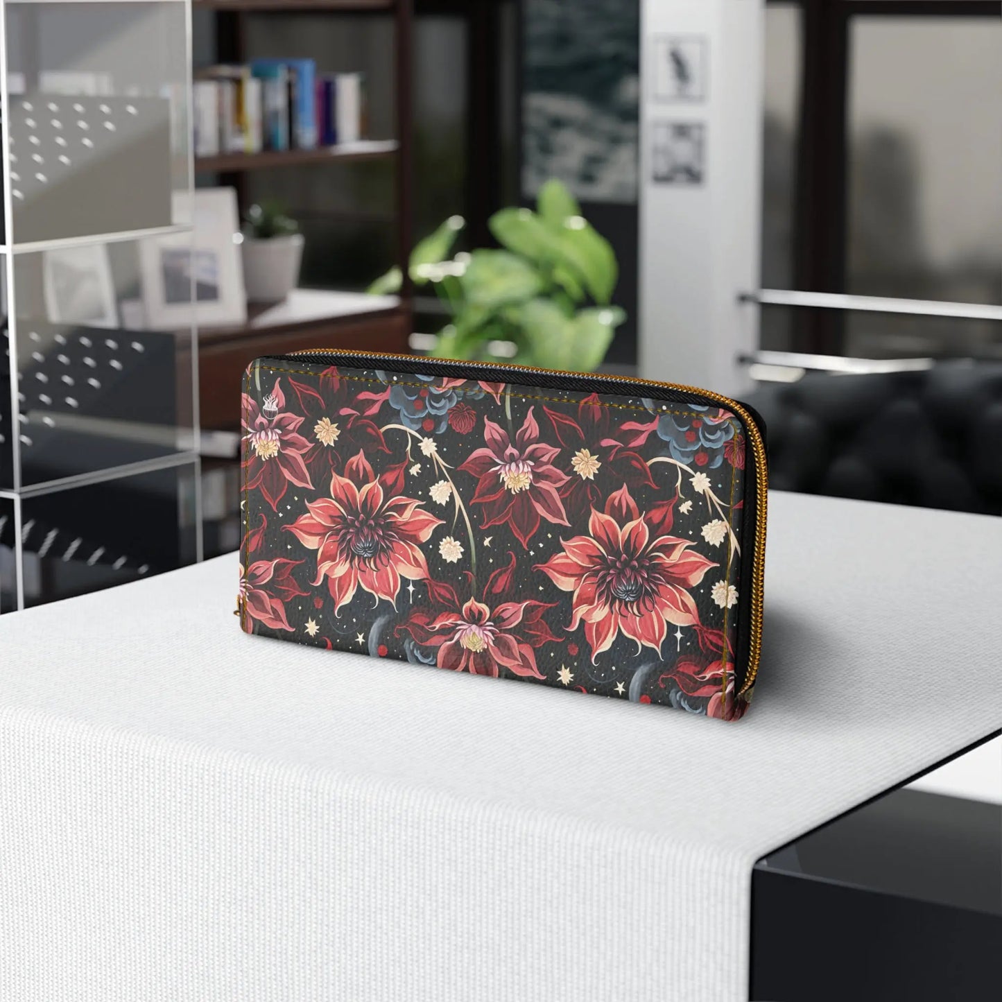 Twilight Dahlia Zipper Wallet - by Jelly Kvlt
