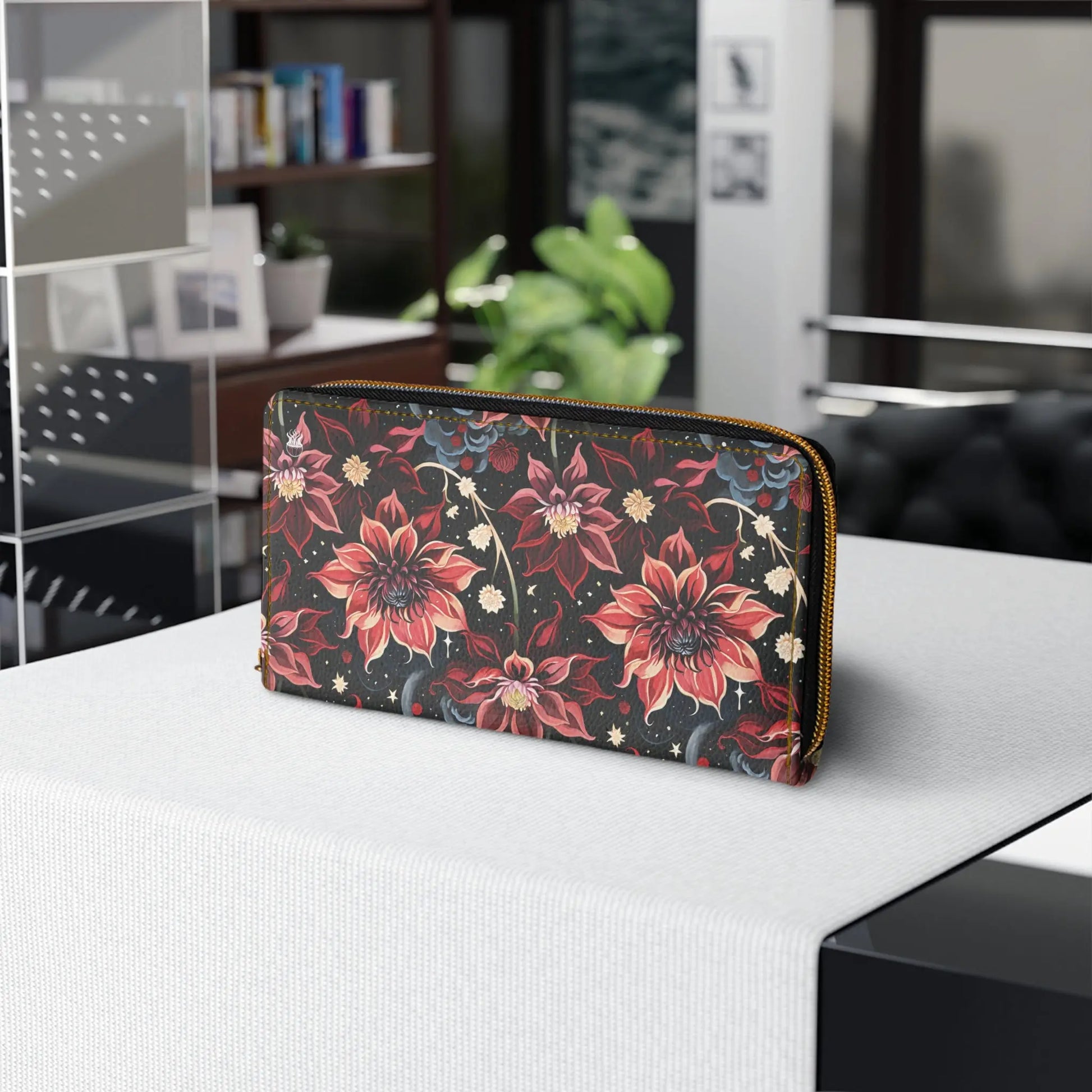 Twilight Dahlia Zipper Wallet - by Jelly Kvlt