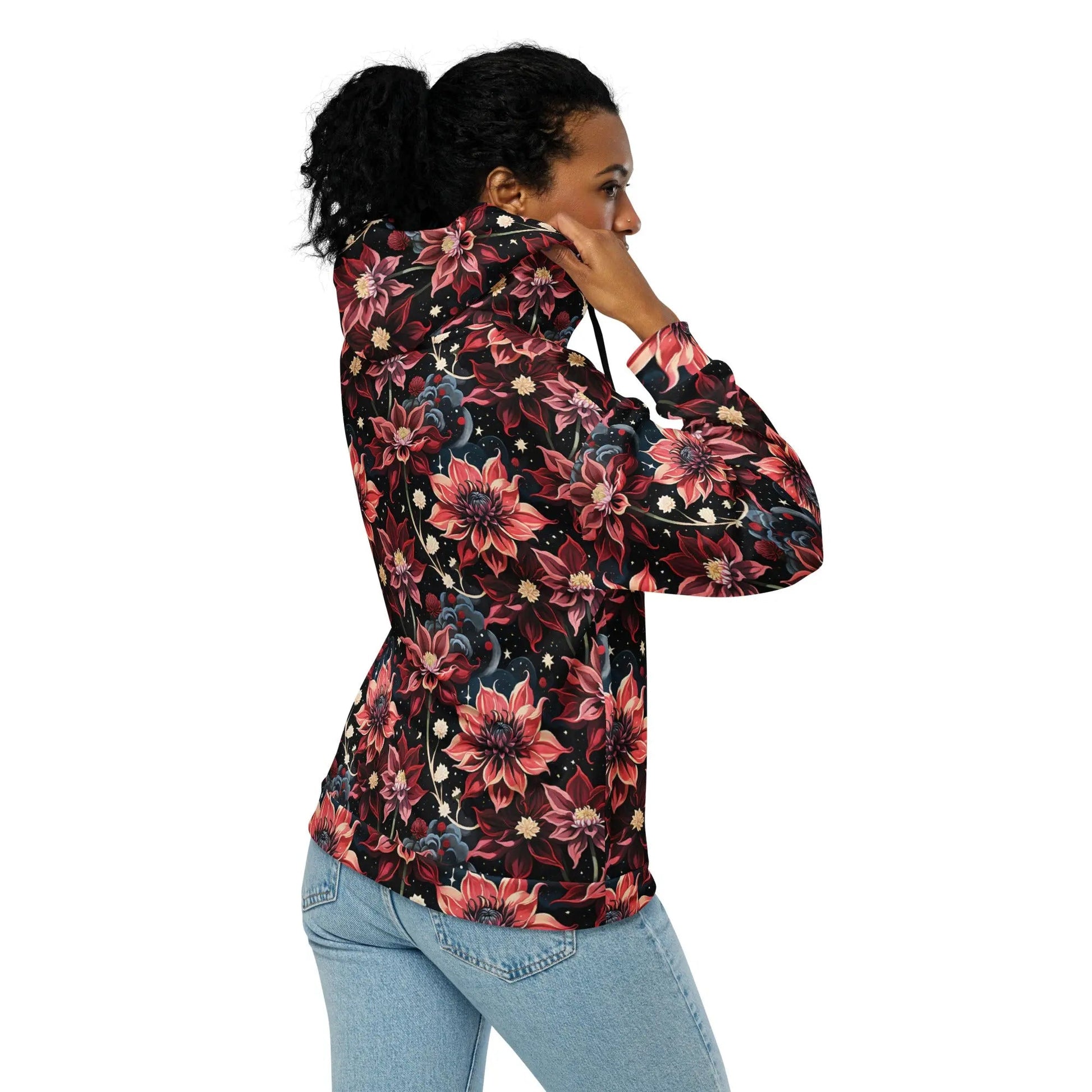 Twilight Dahlia Comfort Zip Hoodie | Soft & Stylish