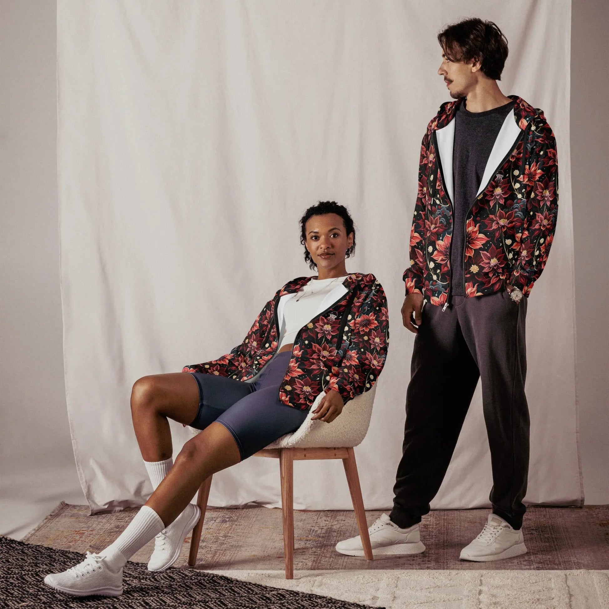 Twilight Dahlia Comfort Zip Hoodie | Soft & Stylish