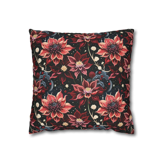 Twilight Dahlia square pillow case - by Jelly Kvlt