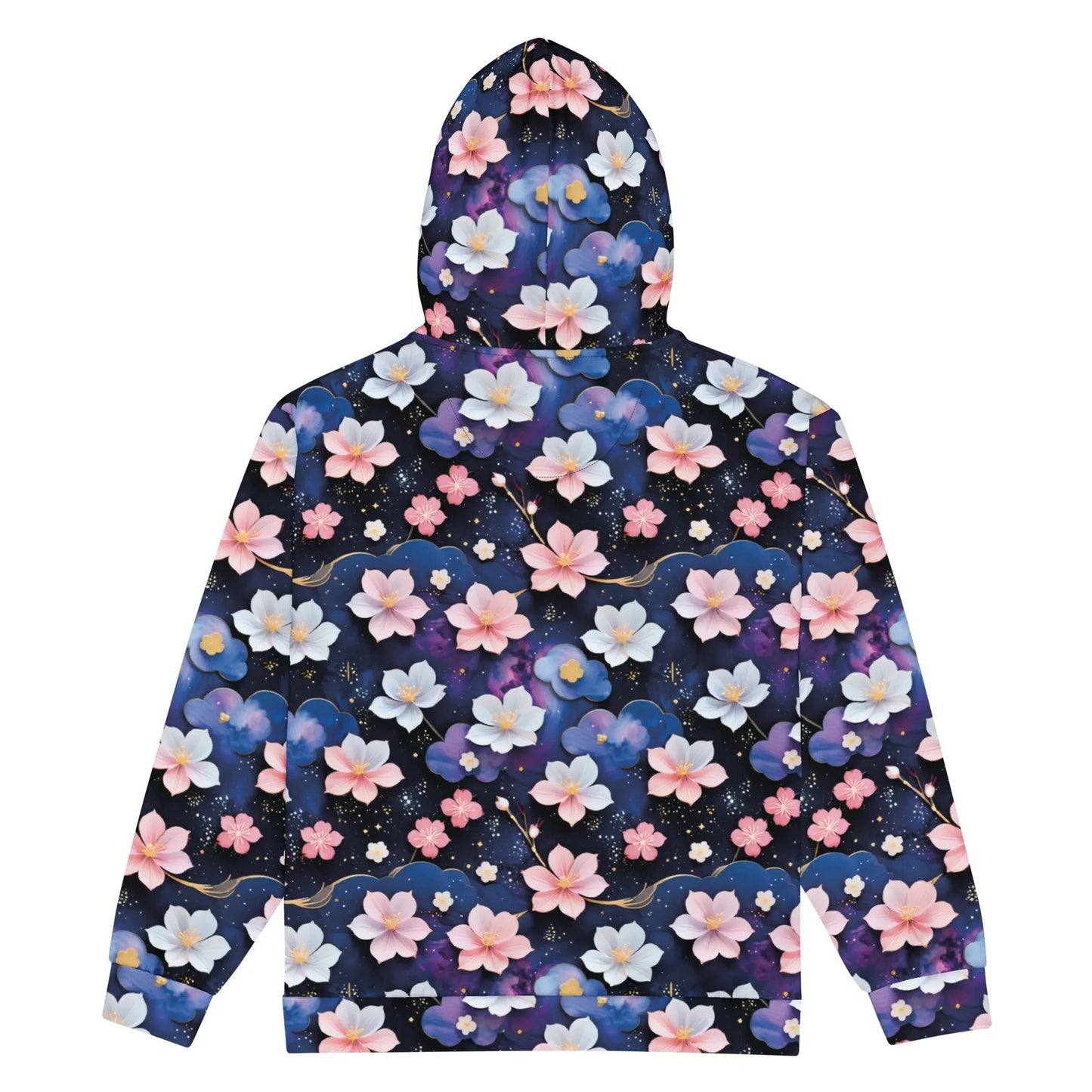 Unisex Comfort Zip Hoodie - Midnight Sakura | Sustainable & Cozy