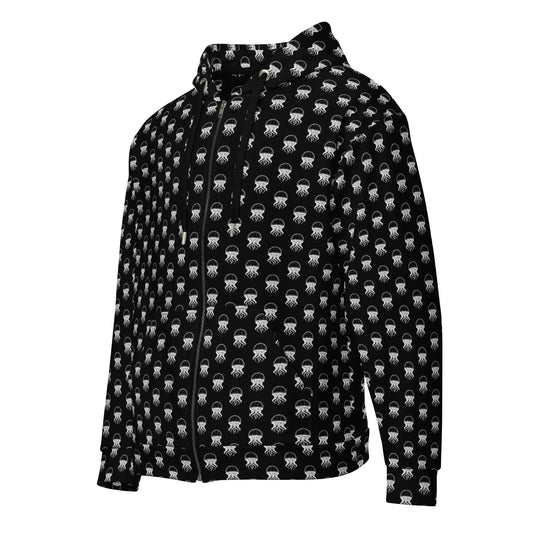 Unisex Comfort Zip Hoodie - Jellyfish Invaders | Eco-Friendly by Jelly Kvlt