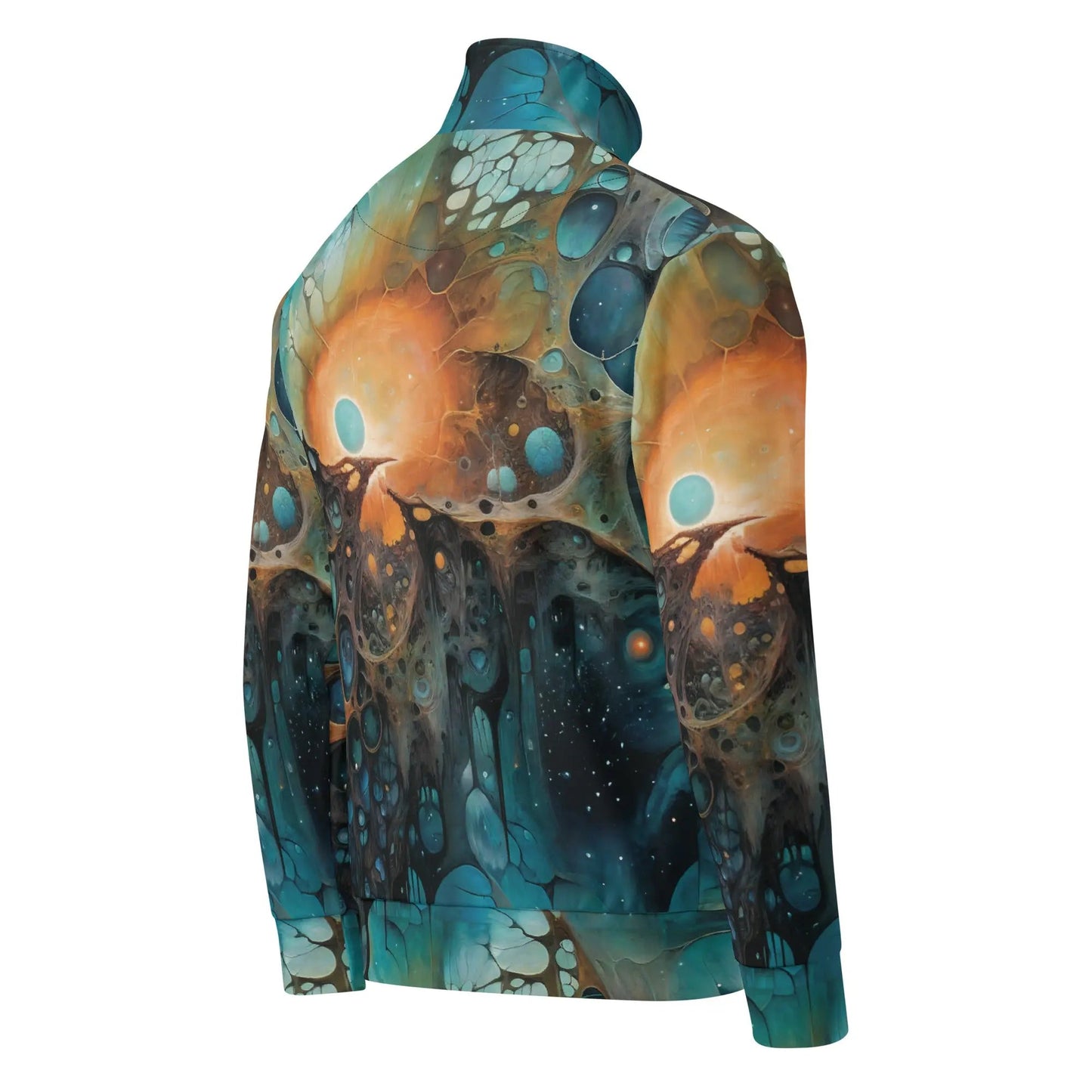 Unisex Track Jacket - Chthonic Echoes | Primordial Cosmic Style by Jelly Kvlt