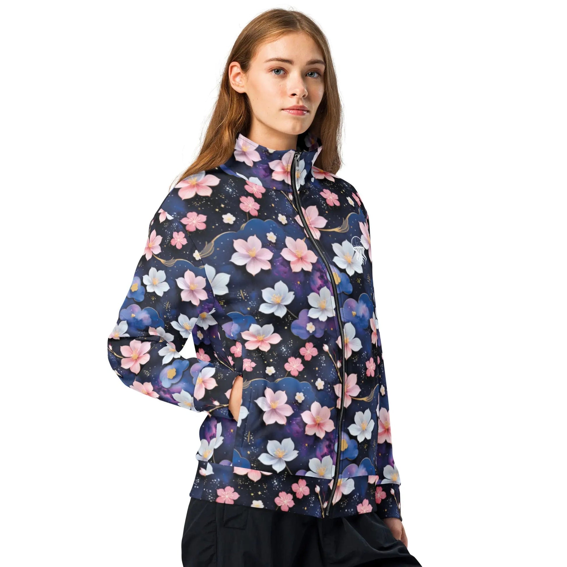 Unisex track jacket - Cosmic Sakura