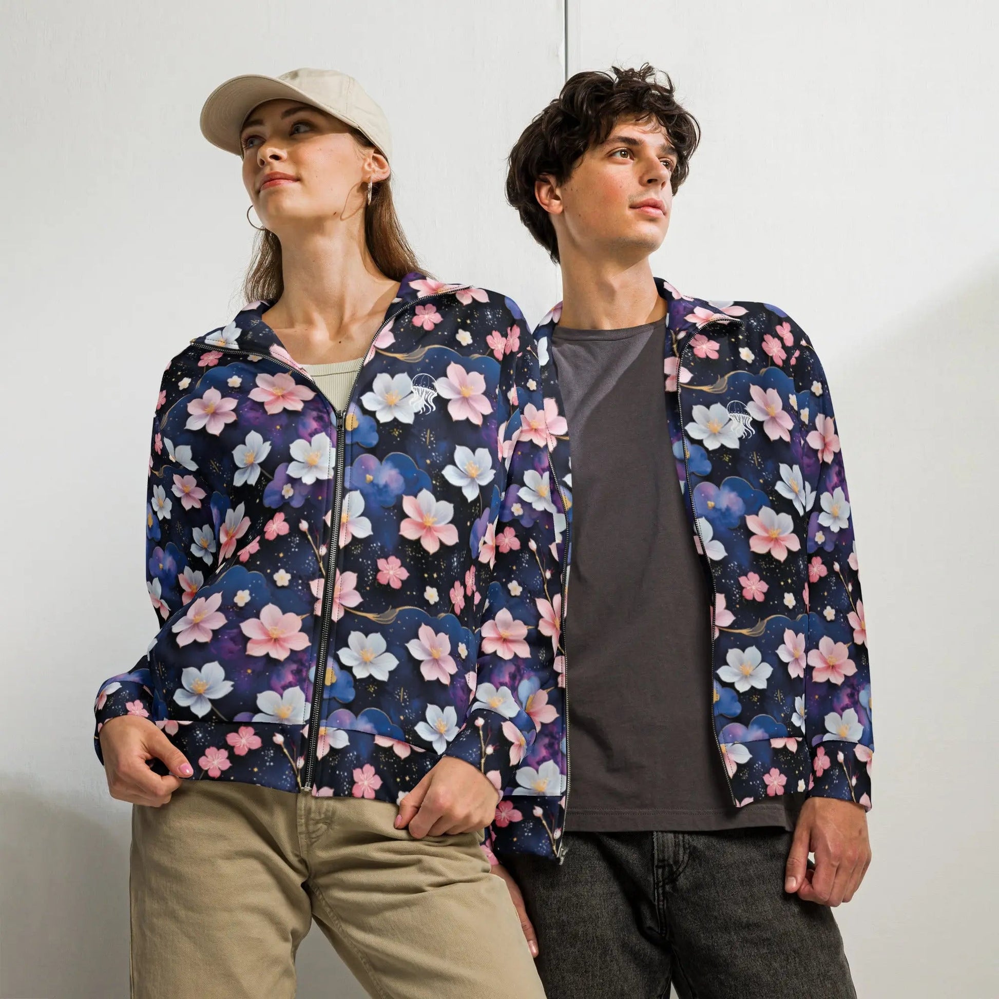 Unisex track jacket - Cosmic Sakura
