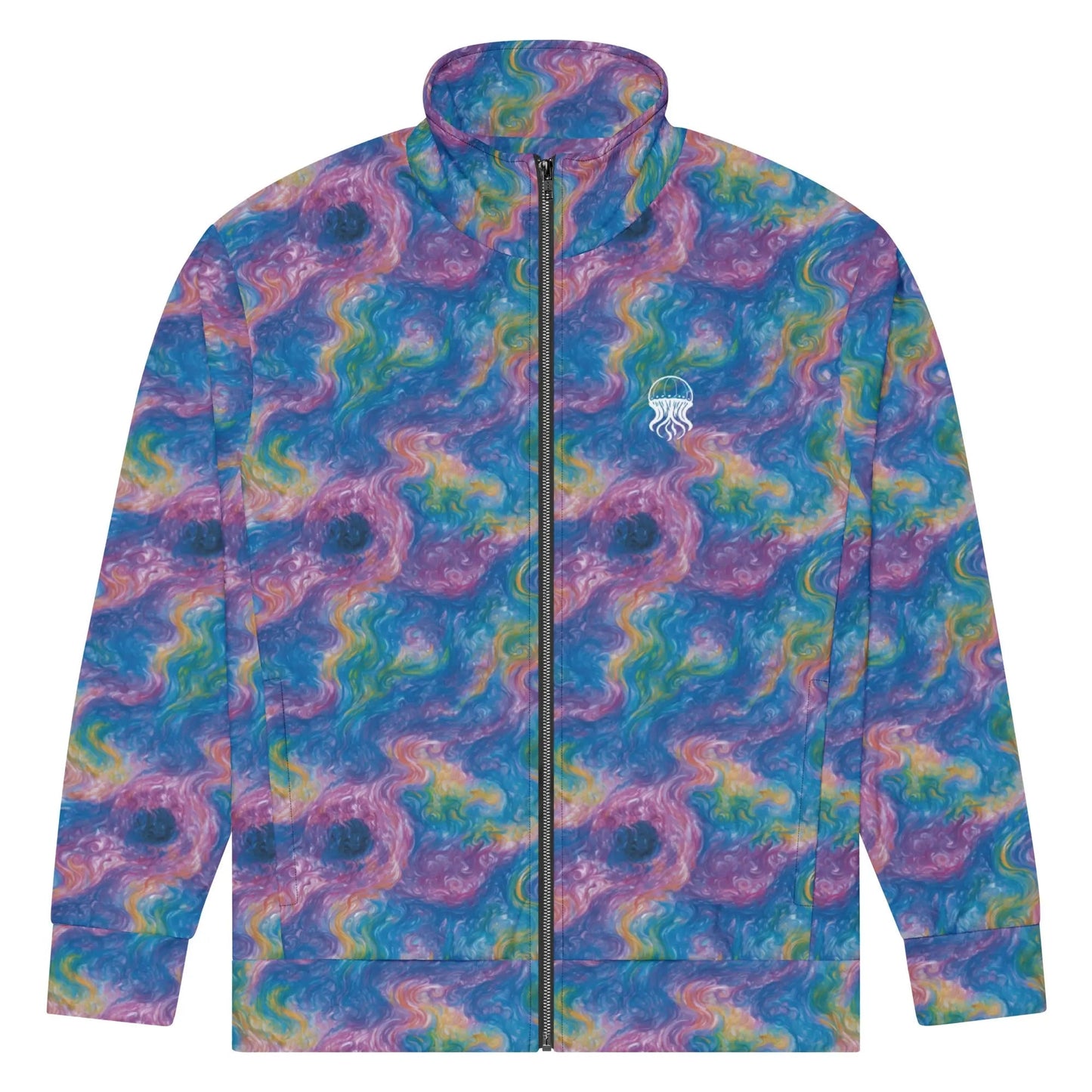 Unisex Track Jacket - Quantum Drift | Abstract Cosmic Style by Jelly Kvlt