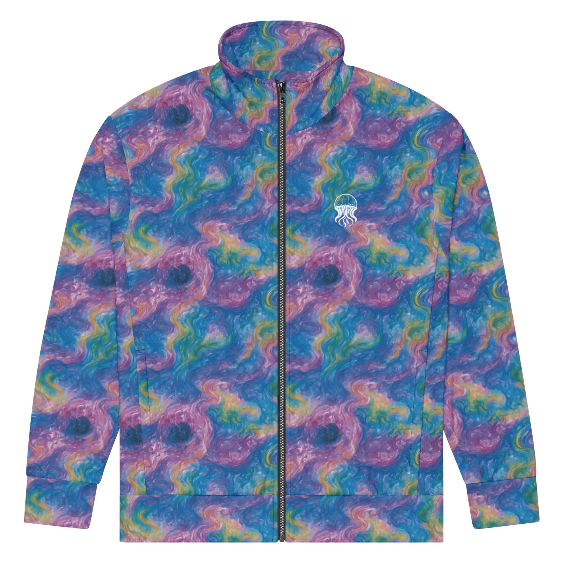Unisex Track Jacket - Quantum Drift | Abstract Cosmic Style by Jelly Kvlt