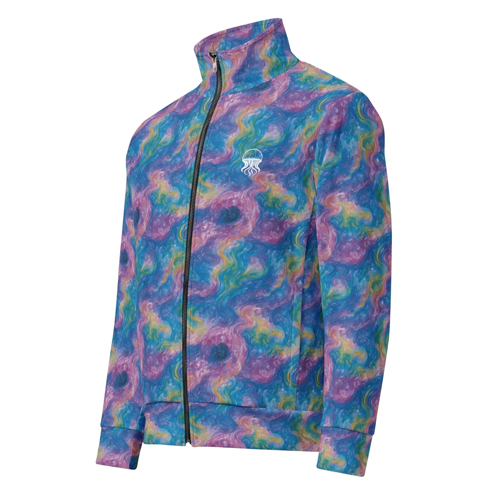 Unisex Track Jacket - Quantum Drift | Abstract Cosmic Style by Jelly Kvlt