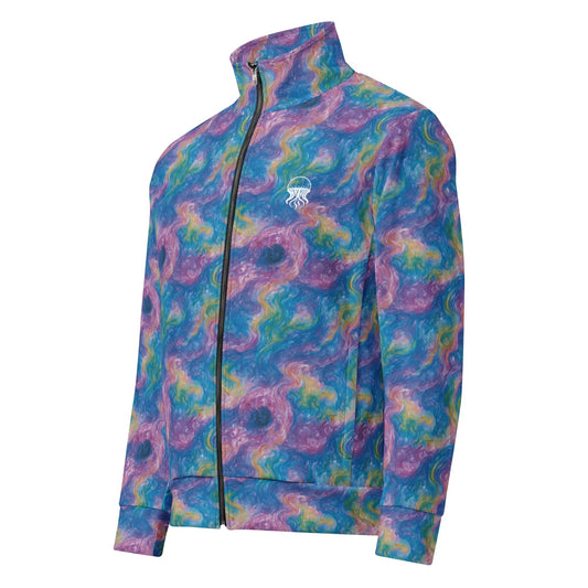 Unisex Track Jacket - Quantum Drift | Abstract Cosmic Style by Jelly Kvlt