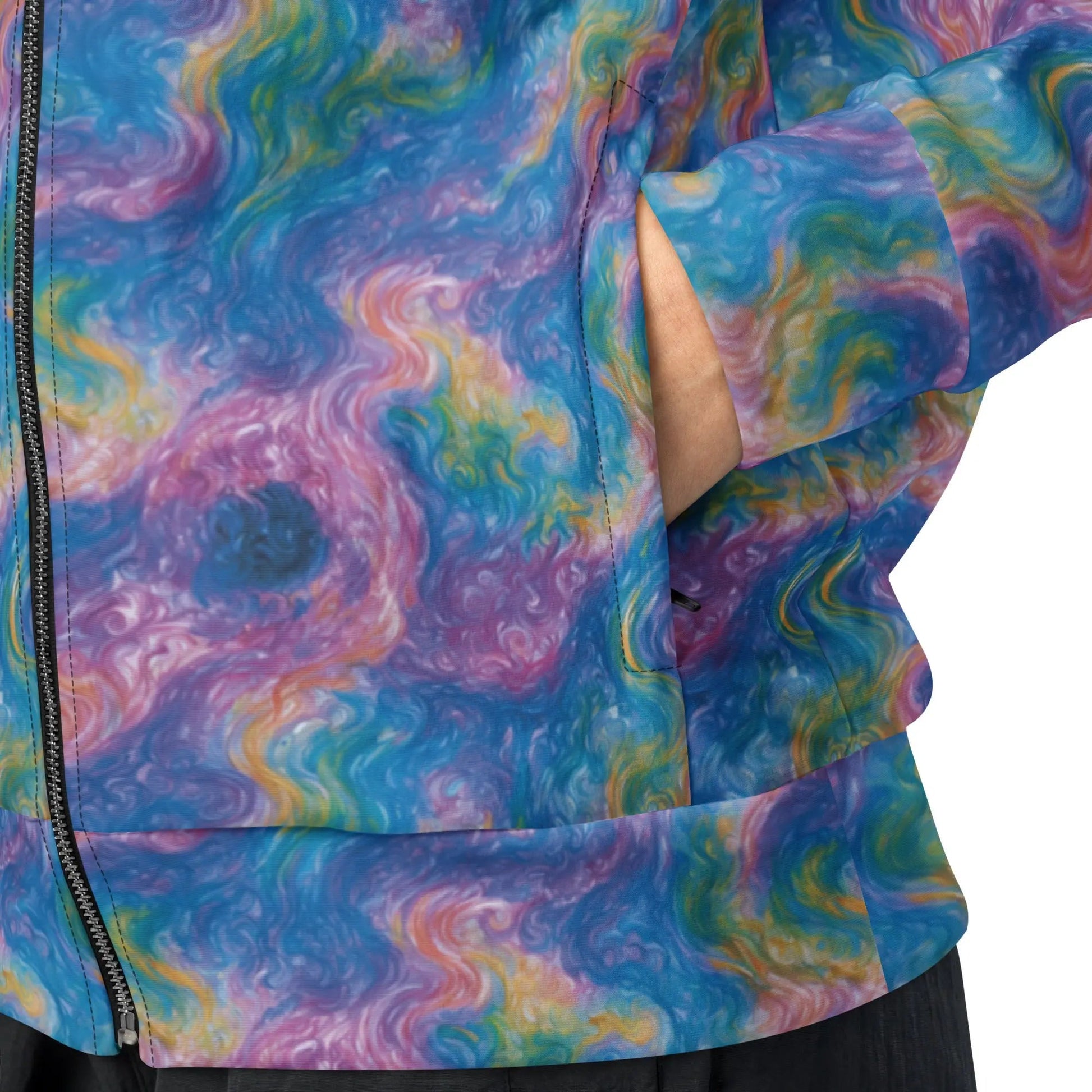 Unisex Track Jacket - Quantum Drift | Abstract Cosmic Style by Jelly Kvlt