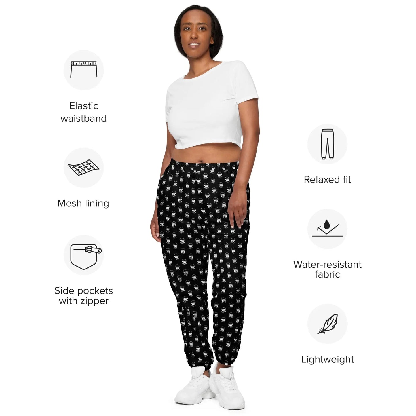 Unisex Track Pants - Jellyfish Invaders: Cosmic Comfort & Style