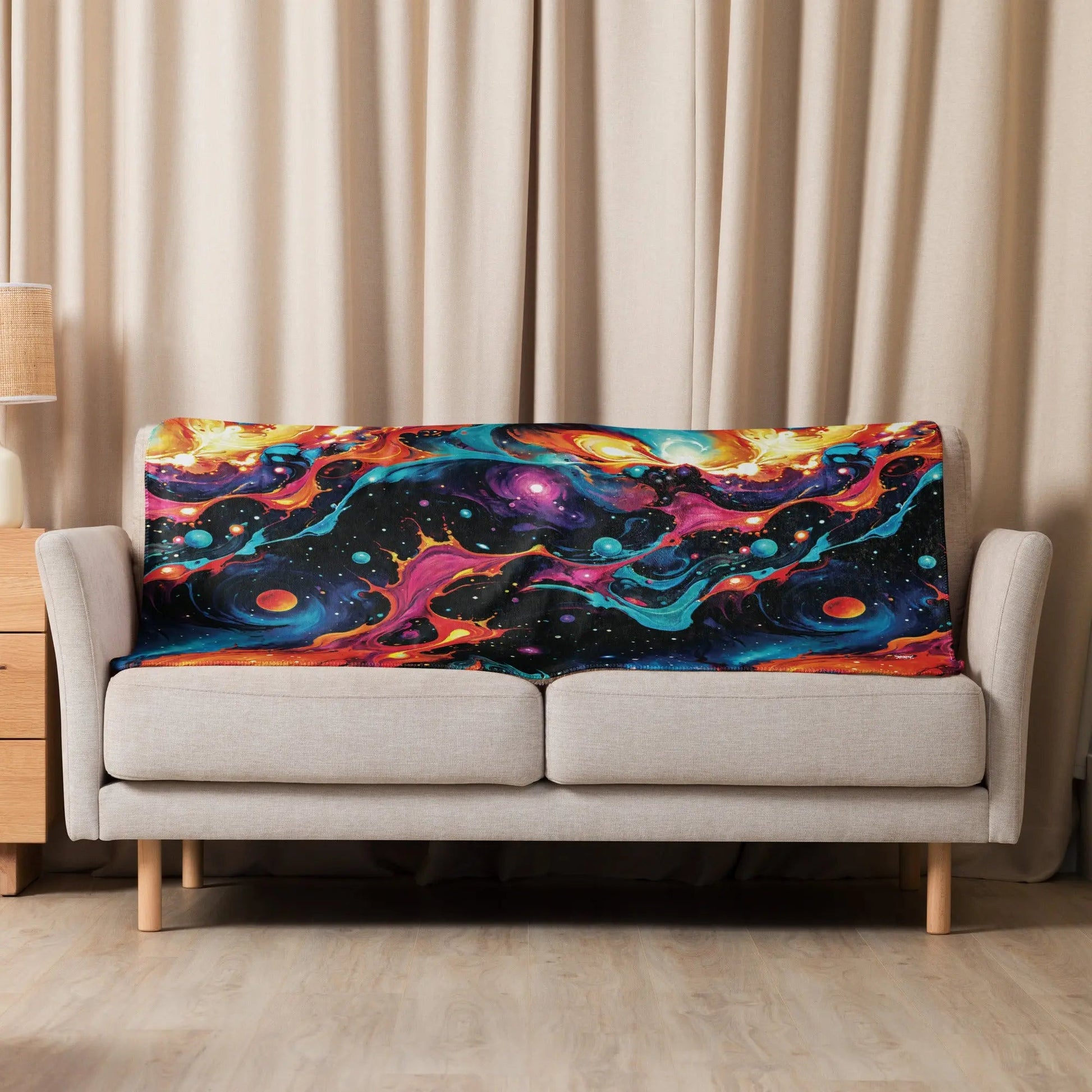 Astral Tempest Warm Sherpa Blanket - by Jelly Kvlt
