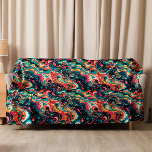 Warm Sherpa Blanket - Celestial Splash | Cozy & Stylish by Jelly Kvlt