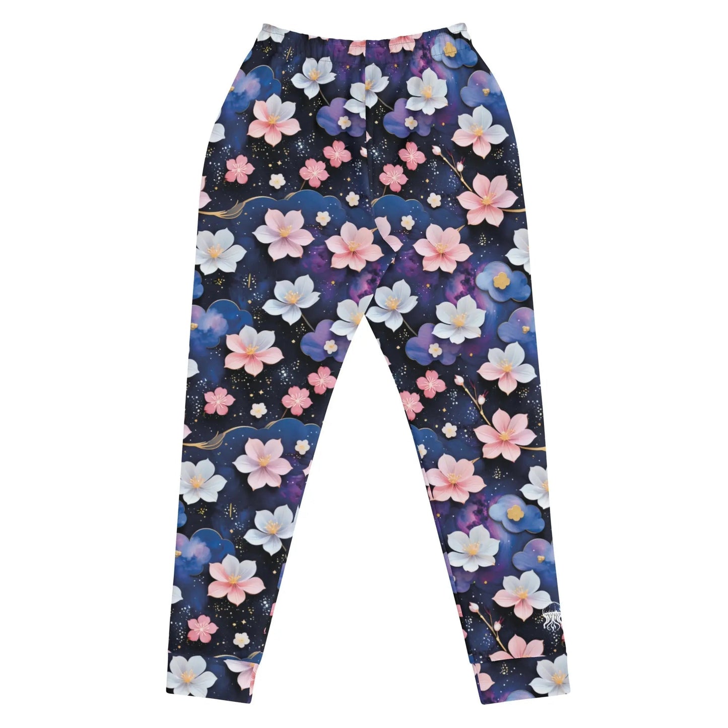 Women’s Comfortable Joggers - Midnight Sakura | Sustainable & Cozy