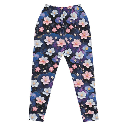 Women’s Comfortable Joggers - Midnight Sakura | Sustainable & Cozy