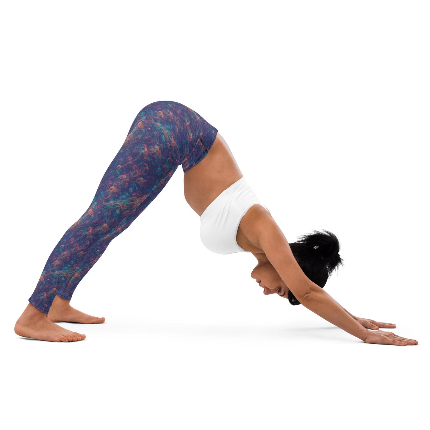 Yoga Leggings with Cosmic Flair - Galactic Tangle for All Activities