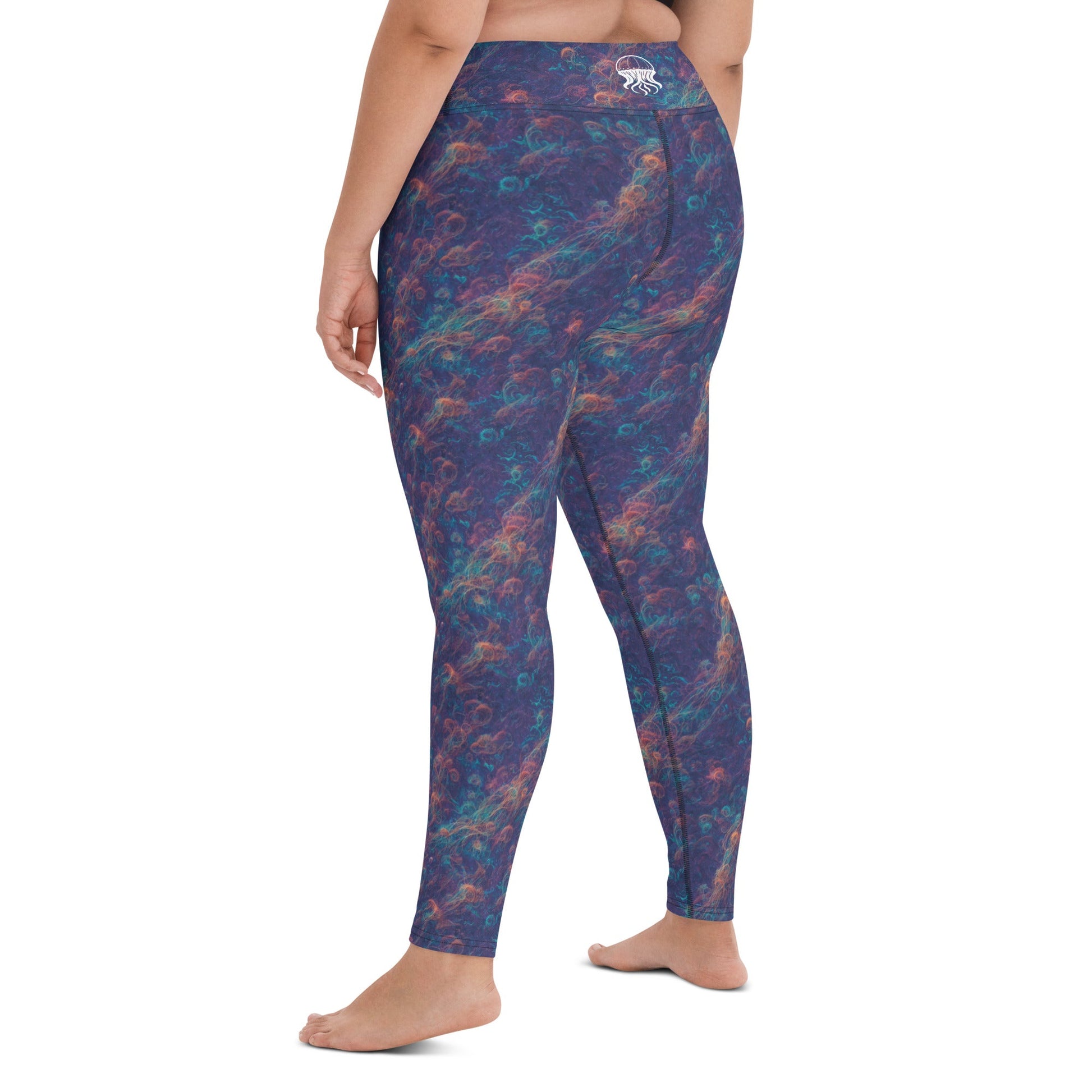 Yoga Leggings with Cosmic Flair - Galactic Tangle for All Activities