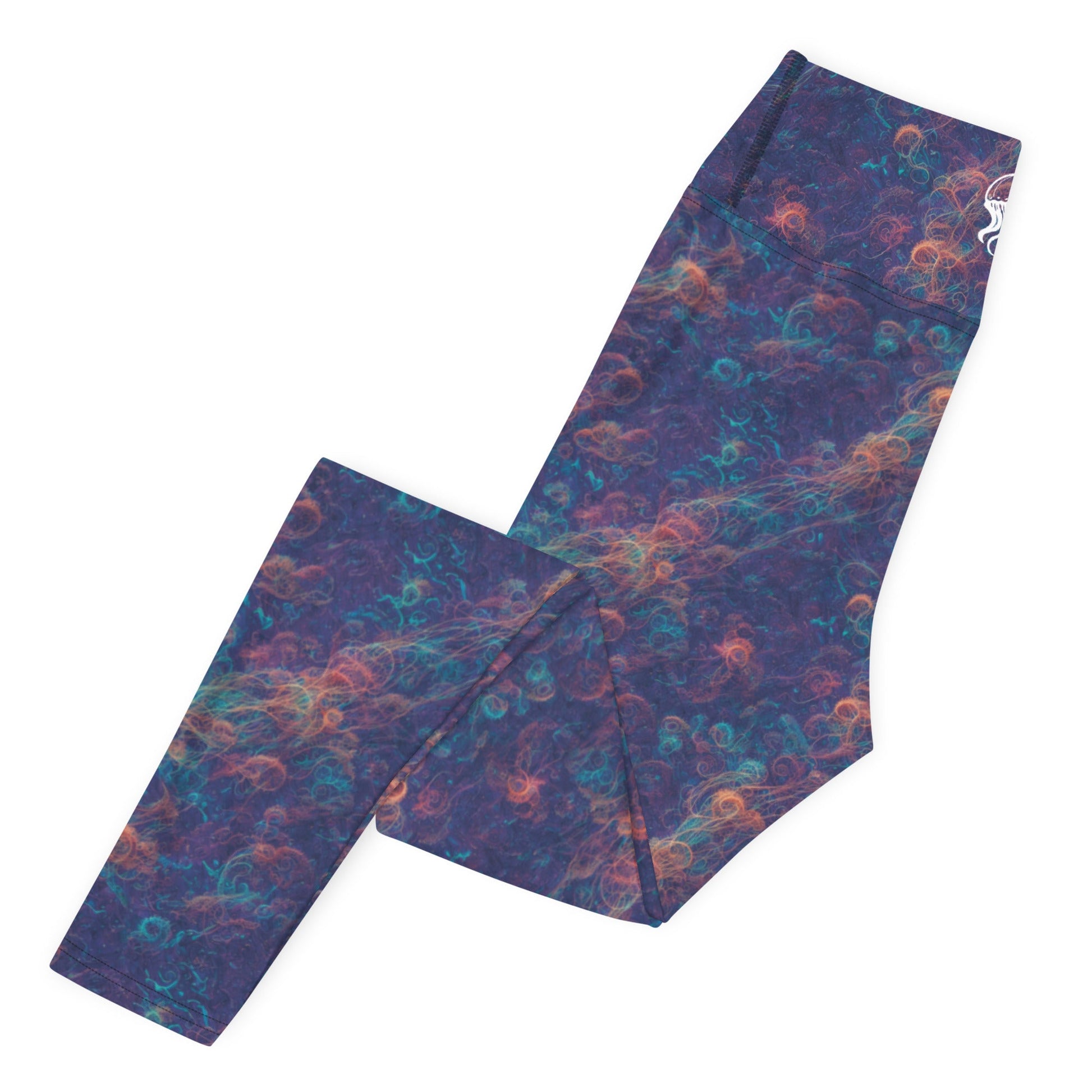Yoga Leggings with Cosmic Flair - Galactic Tangle for All Activities