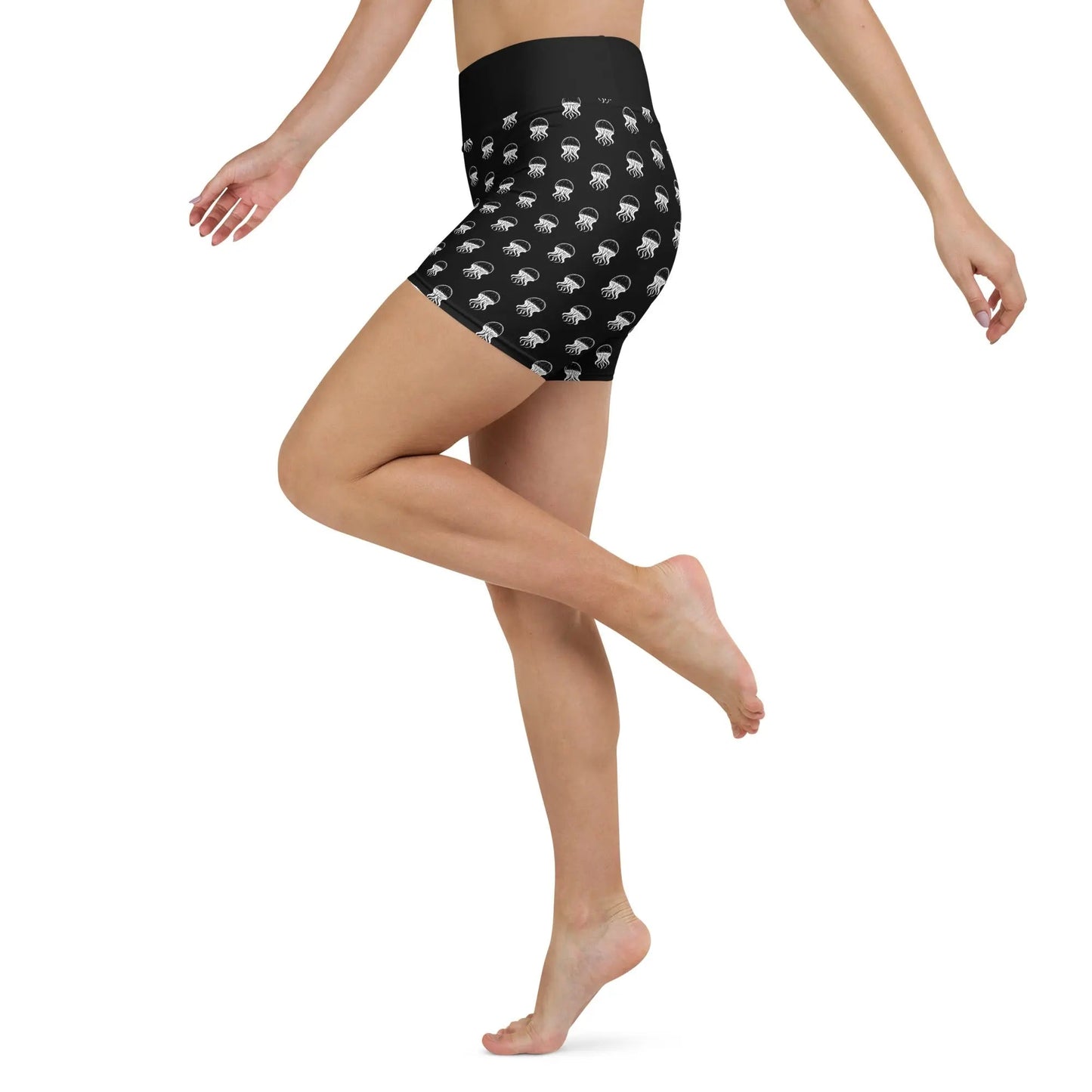 Yoga Shorts - Jellyfish Invaders | Eco-Friendly by Jelly Kvlt