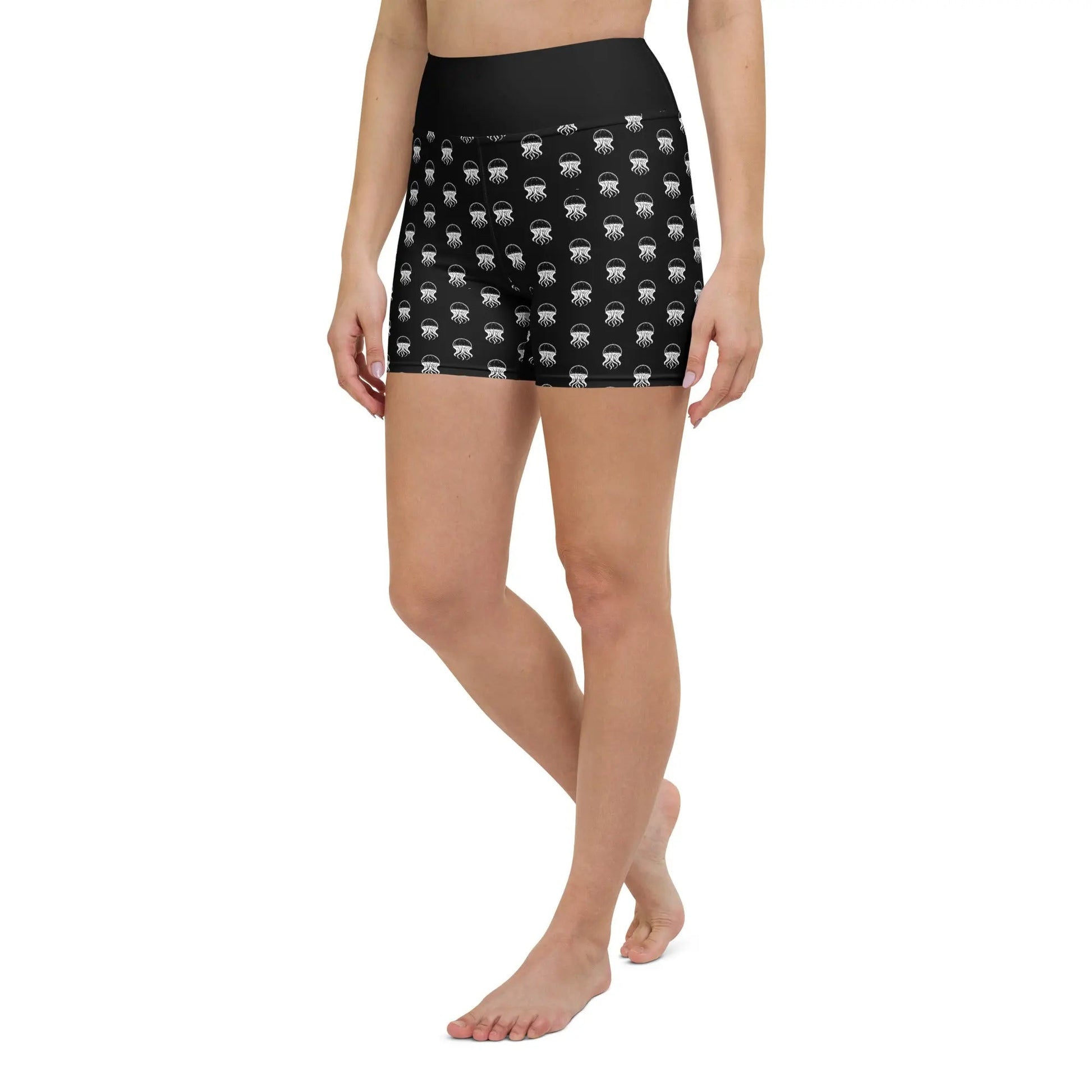 Yoga Shorts - Jellyfish Invaders | Eco-Friendly by Jelly Kvlt