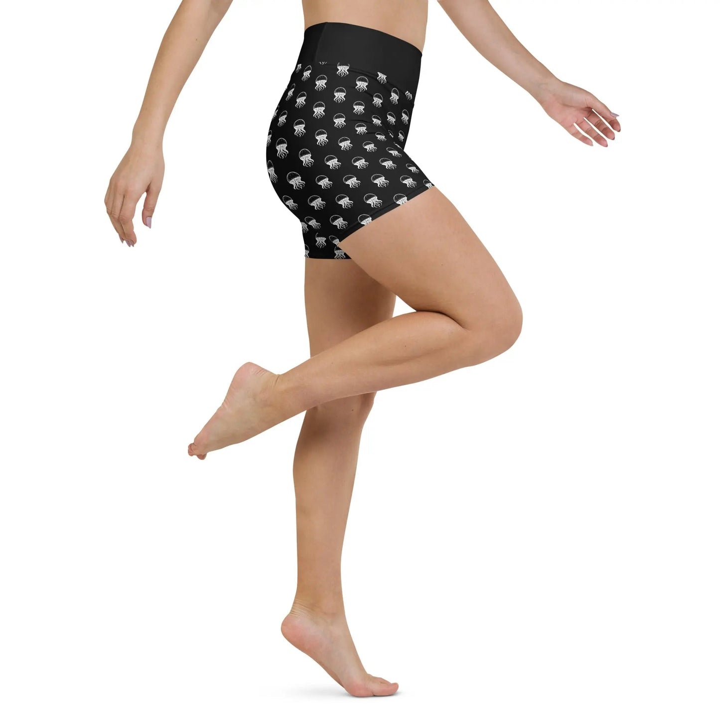 Yoga Shorts - Jellyfish Invaders | Eco-Friendly by Jelly Kvlt