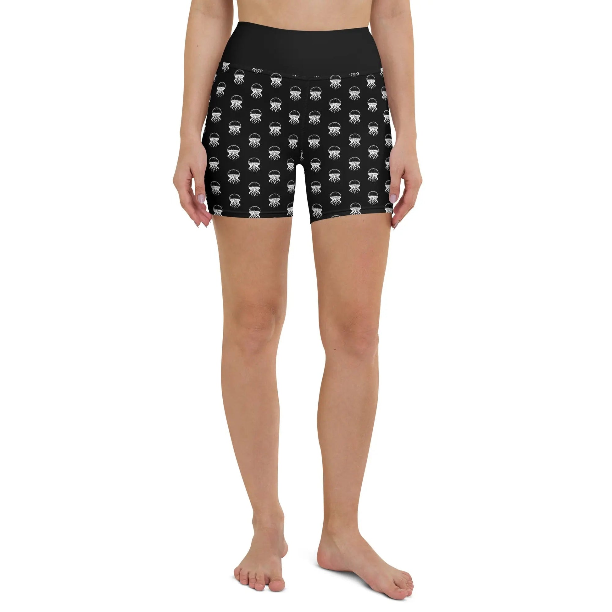 Yoga Shorts - Jellyfish Invaders | Eco-Friendly by Jelly Kvlt