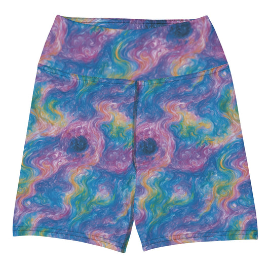Yoga Shorts- Quantum Drift - by Jelly Kvlt