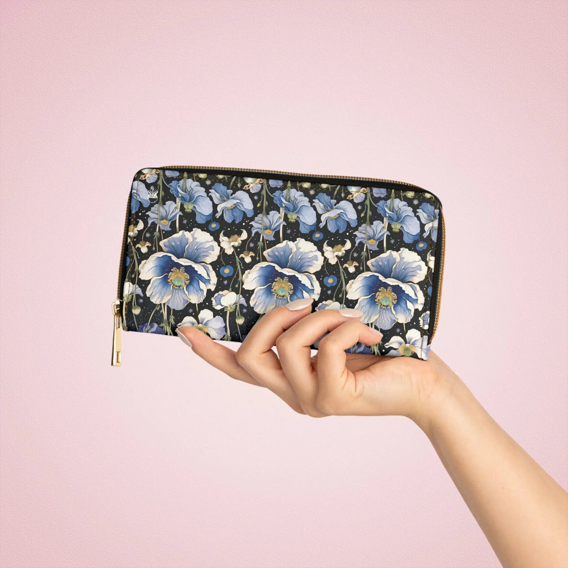 Zipper Wallet Nocturnal Poppy - by Jelly Kvlt