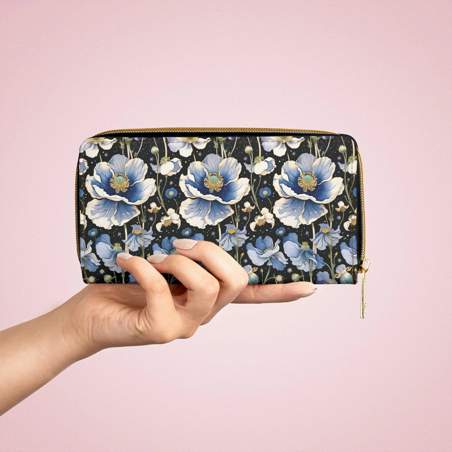 Zipper Wallet Nocturnal Poppy - by Jelly Kvlt